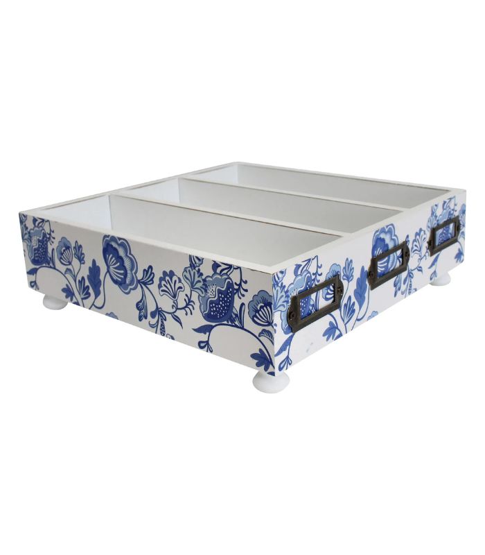 Knick-Knack Blue/White Cutlery Tray