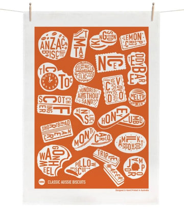 Classic Aussie Biscuits Tea Towel | Ink You