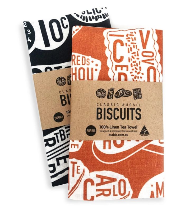 Classic Aussie Biscuits Tea Towel | Ink You