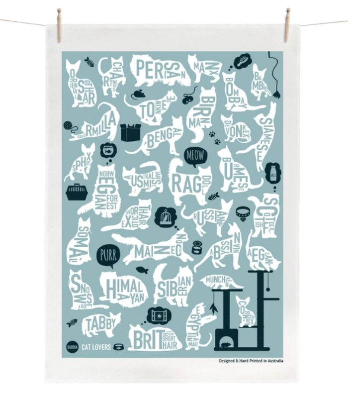 Cat Lovers Tea Towel | Ink You