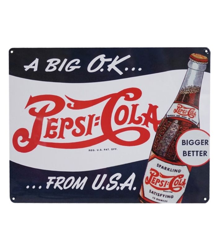 Pepsi Big OK Tin Sign | Ink You
