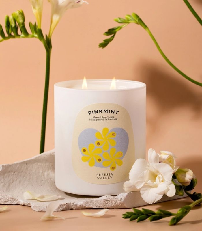 Freesia Valley Double Wick Soy Candle | Ink You