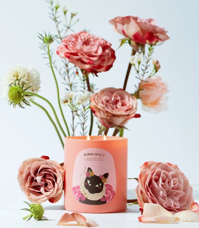 Peony Blush Double Wick Soy Candle | Ink You