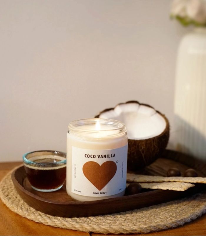 Coco Vanilla Soy Candle 220g | Ink You