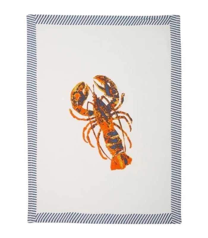 Kitchen Tea Towel - Crayfish - Orange - 50x70cm | Ink You