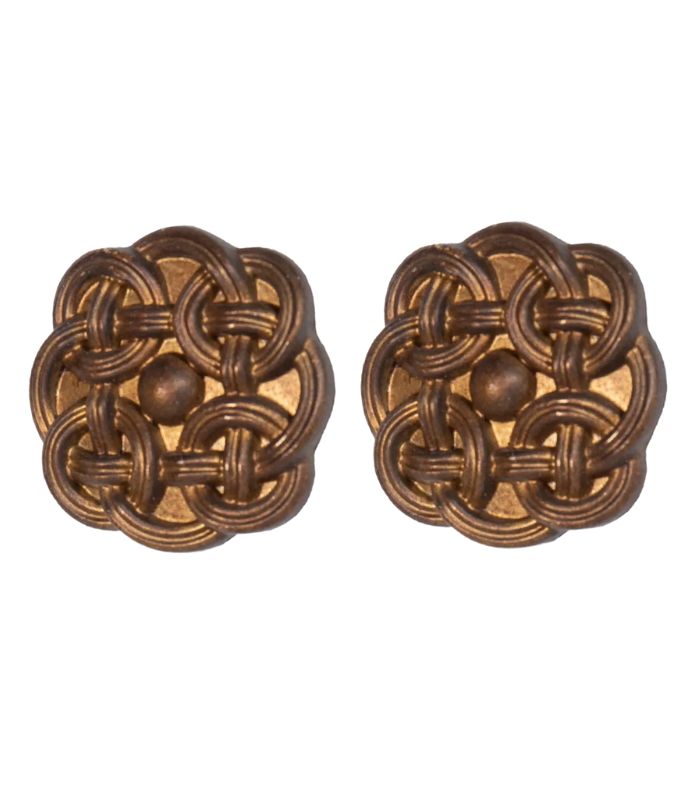 Metal Door Knob - Pressed Metal - Brass - 3x3x6cm (Set of 2) | Ink You