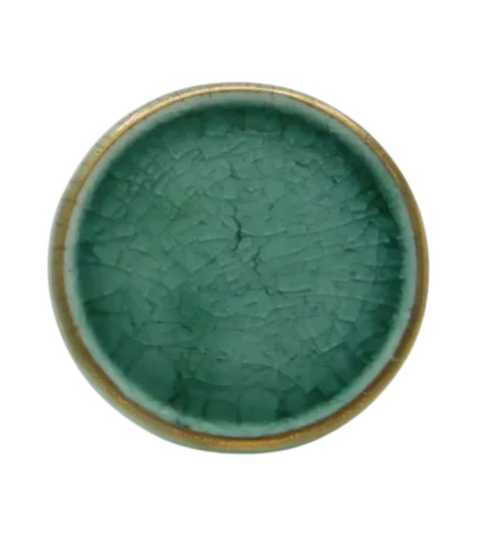 Ceramic Door Knob - Hand Painted - Green - 4x4x6cm (Set of 2) | Ink You
