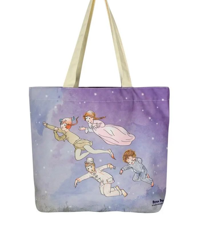 Peter Pan Canvas Daily Tote Shopping Bag  Peter Pan Night Flying | Ink You