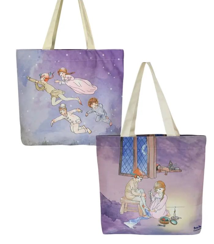 Peter Pan Canvas Daily Tote Shopping Bag  Peter Pan Night Flying | Ink You