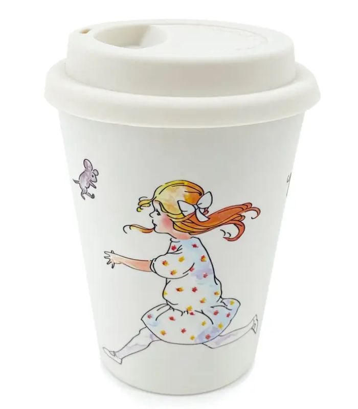 Alice in Wonderland Reusable Bamboo Coffee Cup  Alice and Friend | Ink You