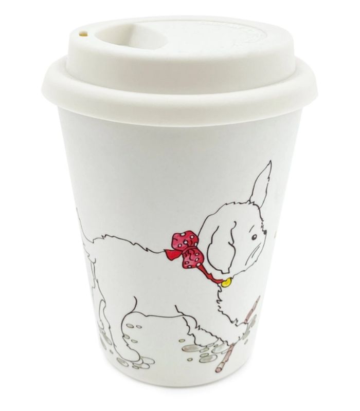 Alice in Wonderland Reusable Bamboo Coffee Cup  Alice Dog | Ink You