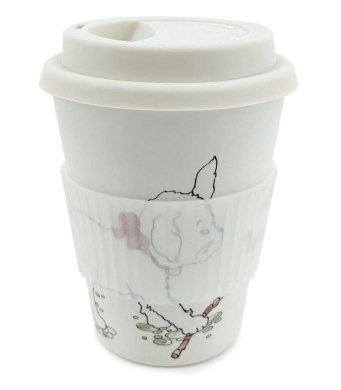 Alice in Wonderland Reusable Bamboo Coffee Cup  Alice Dog | Ink You