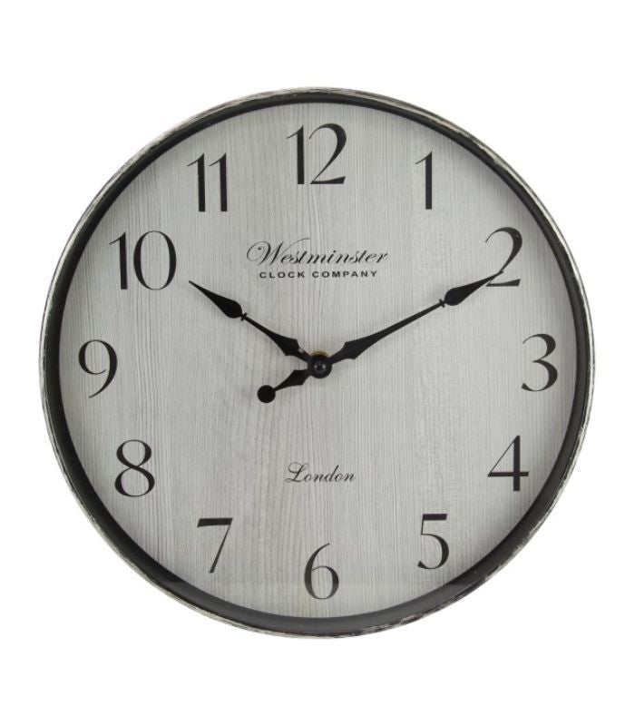 29cm Black Clock with White Insert | Ink You