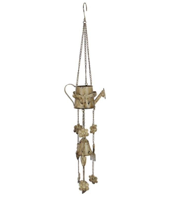 Cast Iron Butterfly Watering Can Wind Chime