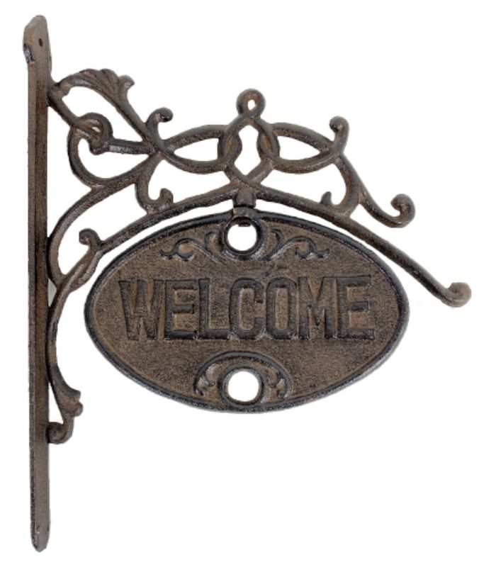 Cast Iron Welcome/Goodbye Sign