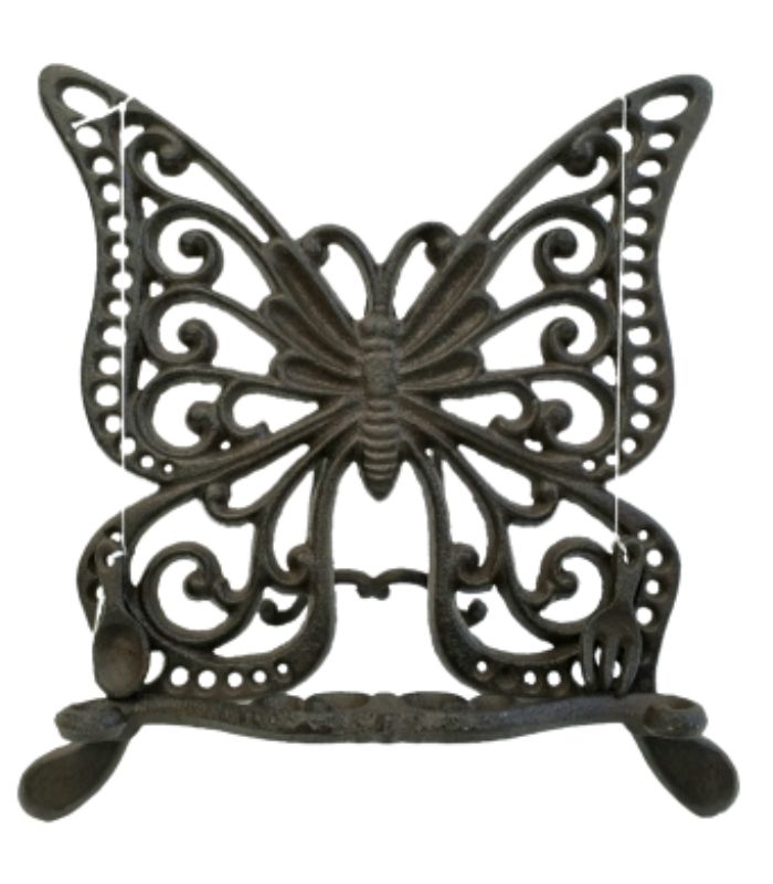 Cast Iron Butterfly Recipe Holder