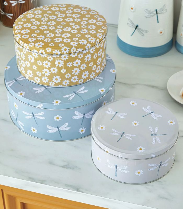English Meadow Set of 3 Round Storage Containers