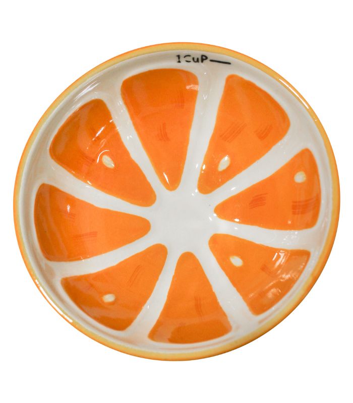 Orange Burst Ceramic Bowl