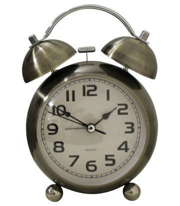 Vintage Alarm Clock - Brass - Large