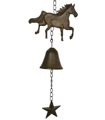 Cast Iron Texan Trotting Horse Wind Chime