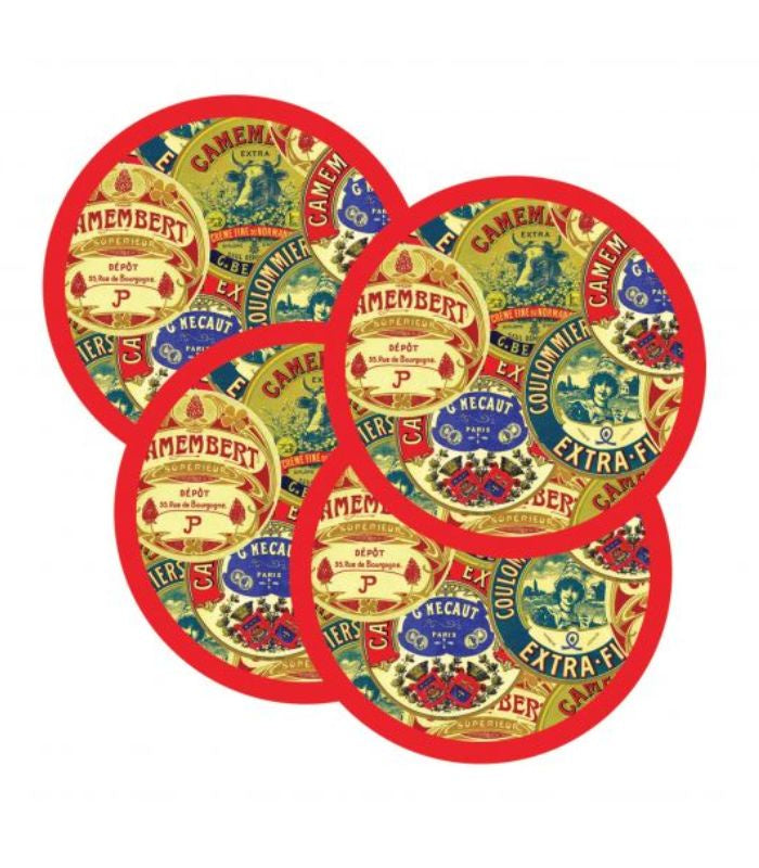 camembert decal coasters set - 0