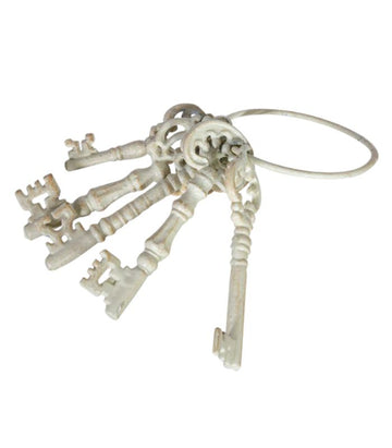 Cast Iron Keys to My Heart - Antique White