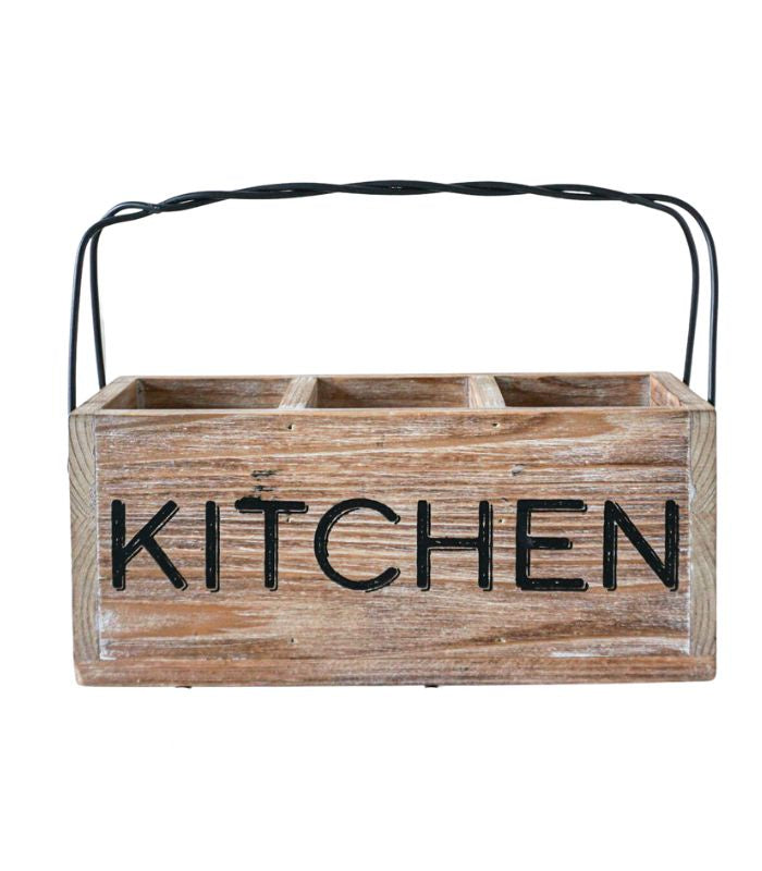 Kitchen Caddy With Wire Handle | Ink You