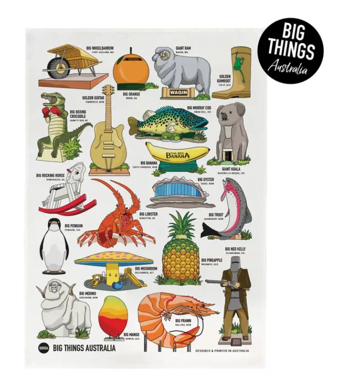 Big Things Australia Tea Towel | Ink You