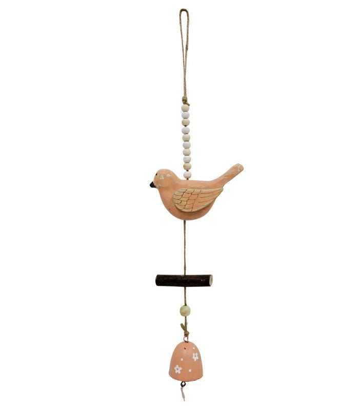 Hanging Bird Bell Peach | Ink You