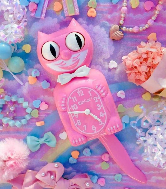 Kit-Cat Clock - Pink Satin Lady | Ink You