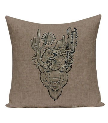 Buffalo Spirit - Indoor Cushion Cover - 45x45