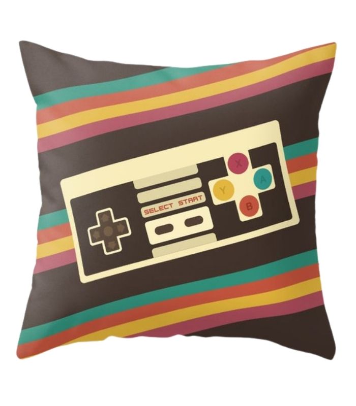 retro video game controller indoor cushion cover 45x45 - 0