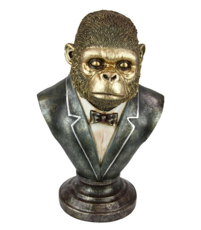 36cm Gorilla Bust with Tuxedo | Ink You