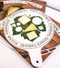 White Round Cheese Board Platter With Handle | Ink You