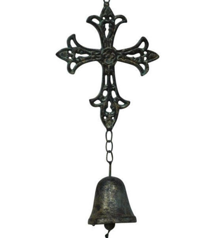 Hanging Rustic Cross with Bell | Ink You