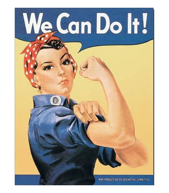 Rosie The Riveter Metal Sign | Ink You