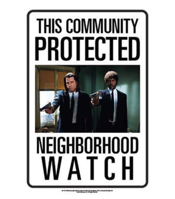 Protected by - Pulp Fiction Tin Sign. | Ink You