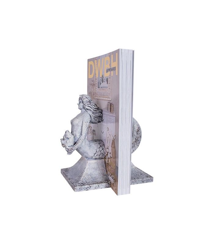 Resin Mermaid Bookends  - Concrete - Pair | Ink You
