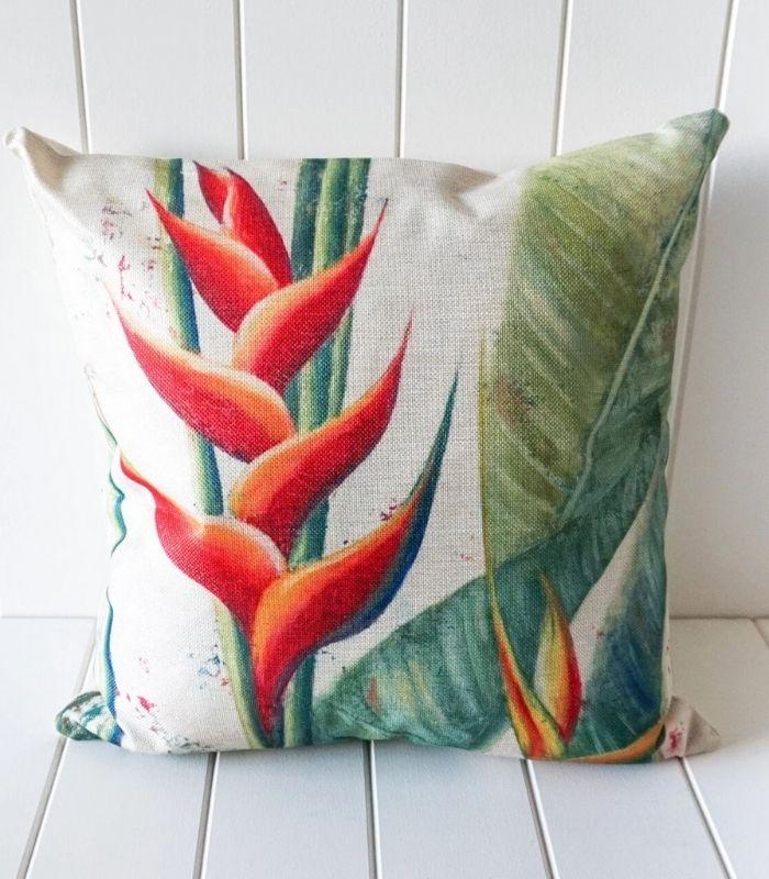 Heliconia B Cushion - Feather Filled - 45x45 | Ink You