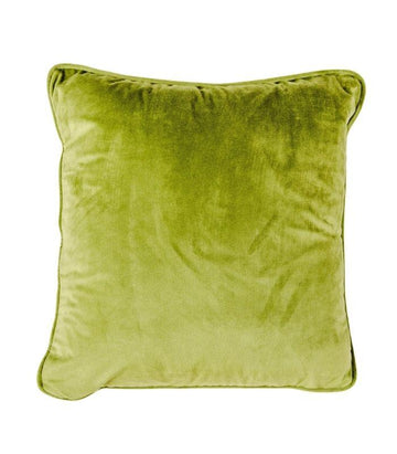olive green velvet indoor cushion cover - 0