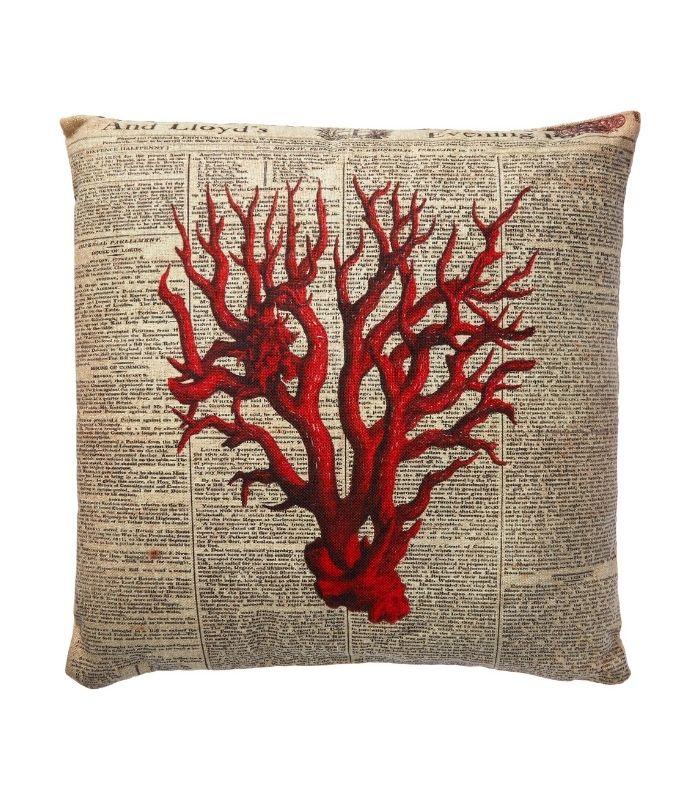 Red Coral Cushion - 40x40 | Ink You