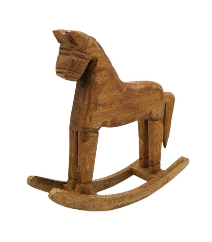 Wooden Rocking Horse Figurine | Ink You