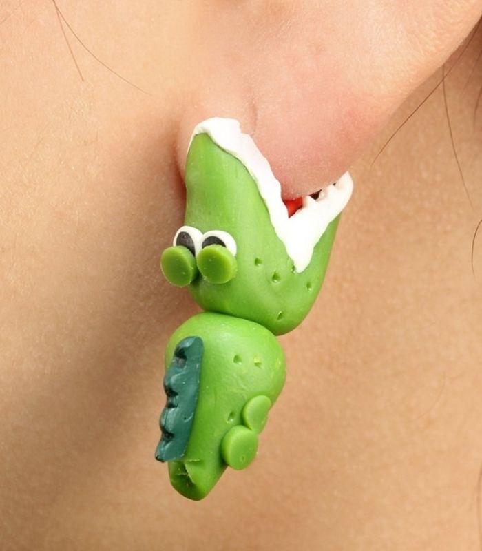 Earrings Bitey Crocodile Stud Earrings