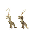 dinosaur earrings green - 1