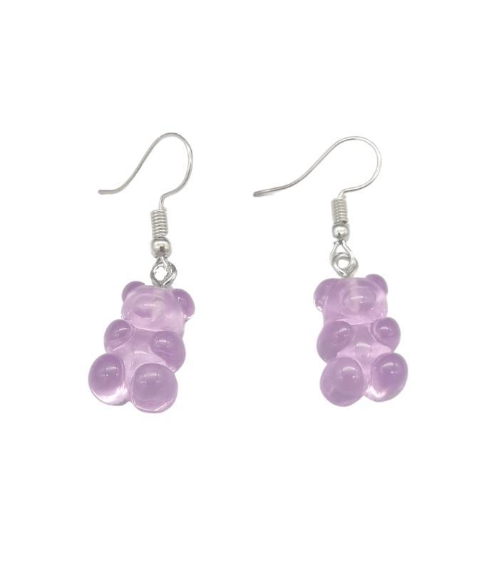 Gummy Bear Earrings - Purple | Ink You