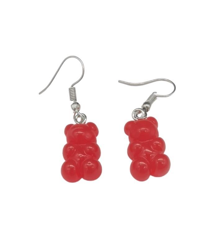 Gummy Bear Earrings - Red | Ink You