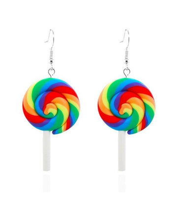 Lollypop Earrings - Rainbow Bright | Ink You