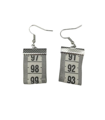 Measuring Tape Earring - White | Ink You