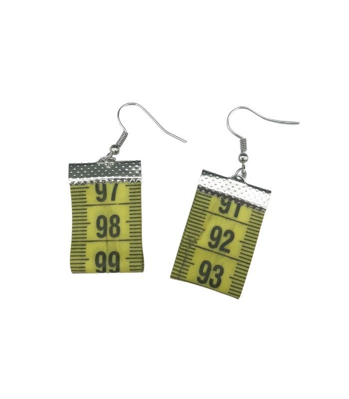 Measuring Tape Earring - Yellow | Ink You