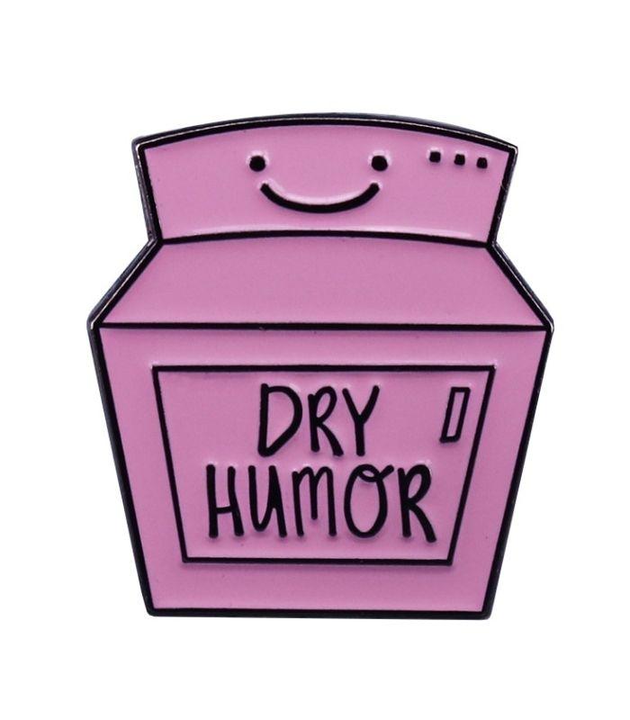 Dry Humor Pink Enamel Pin | Ink You